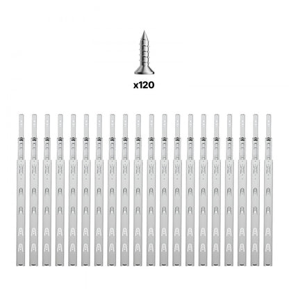 4530.550.ZC - Heavy-Duty 22" Side Mount Drawer Slides, 100lbs Capacity