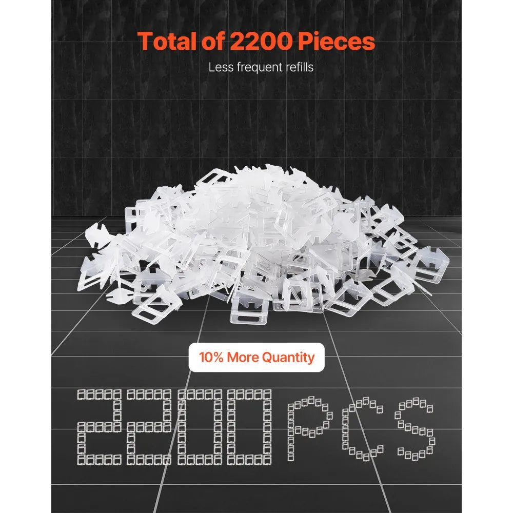 NSTY-15 - 2200pcs Tile Leveling Clips for Easy Floor & Wall Installation
