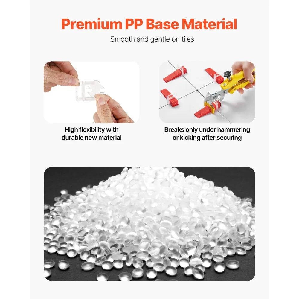 NSTY-30 - 700-Piece 1/8" Tile Leveling Kit for Easy Installation