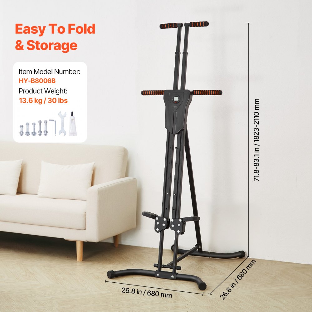 HY-B8006B - Adjustable Vertical Stair Climber for Full-Body Home Workouts