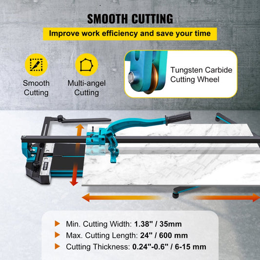 L-05 - 24" Professional Manual Tile Cutter with Laser Guide