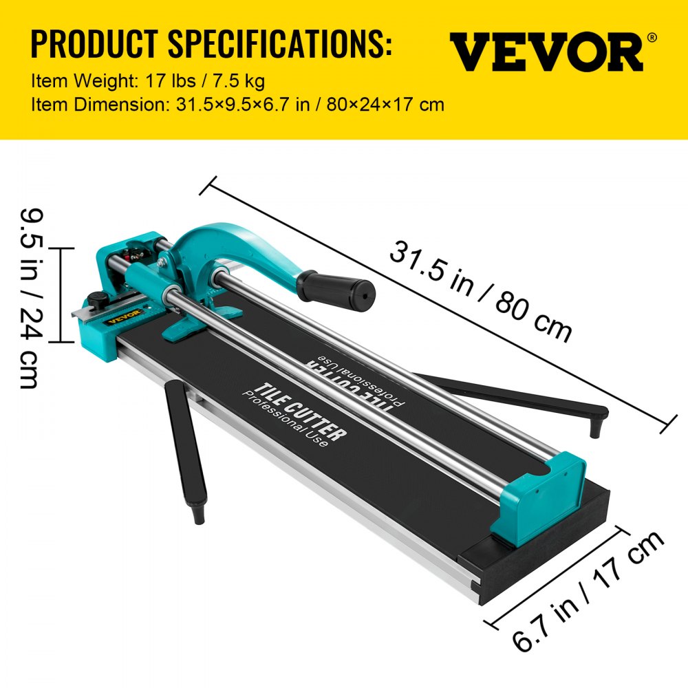 L-05 - Professional 24" Manual Tile Cutter with Infrared Guide