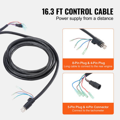 881170A15 - Durable Mercury Boat Throttle Control with 16.3 ft Harness
