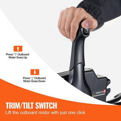 881170A13 - Durable Mercury PT Outboard Control Box with Smooth Operation and Trim Switch