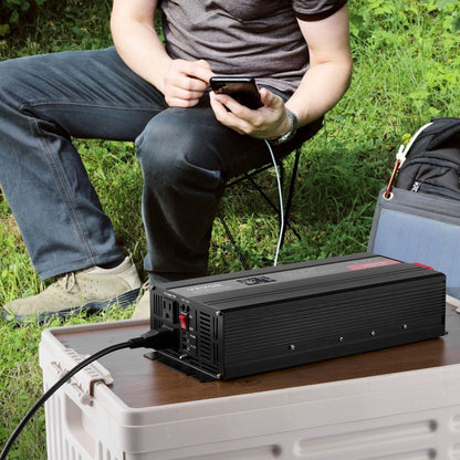 SGPE-2000W - 2000W VEVOR Pure Sine Wave Inverter with 2 AC & USB Ports