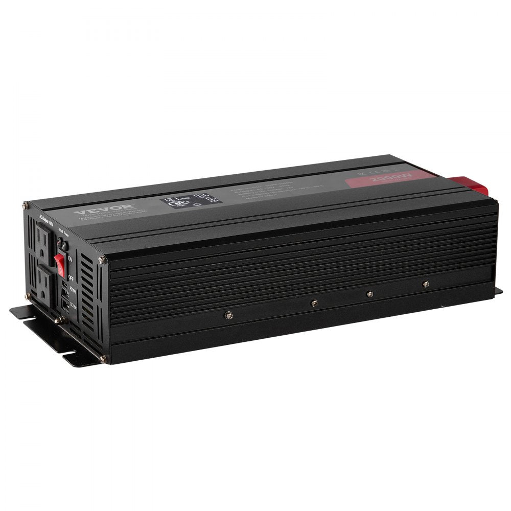 SGPE-2000W - 2000W VEVOR Pure Sine Wave Inverter with 2 AC & USB Ports