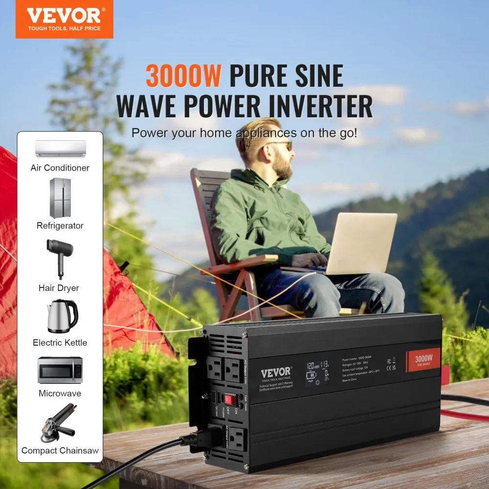 SGPE-3000W - 3000W Pure Sine Wave Inverter for Sensitive Devices