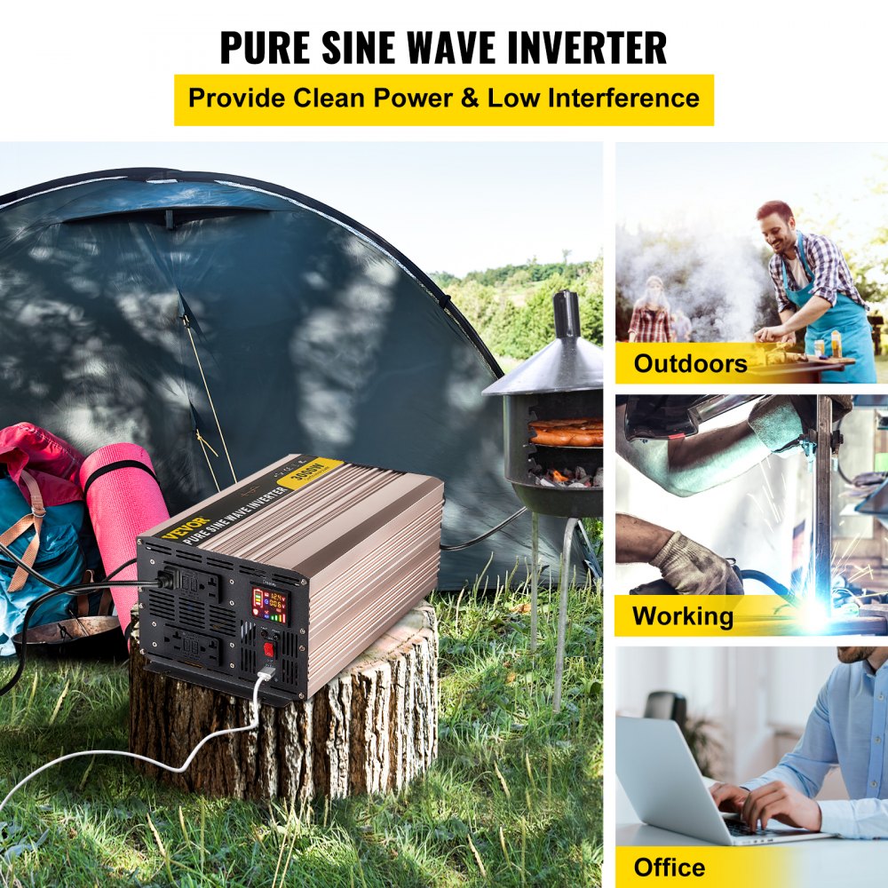 ZPX-3000W - VEVOR 3000W Pure Sine Wave Inverter for Sensitive Devices