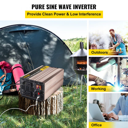 ZPX-3000W - VEVOR 3000W Pure Sine Wave Inverter for Sensitive Devices