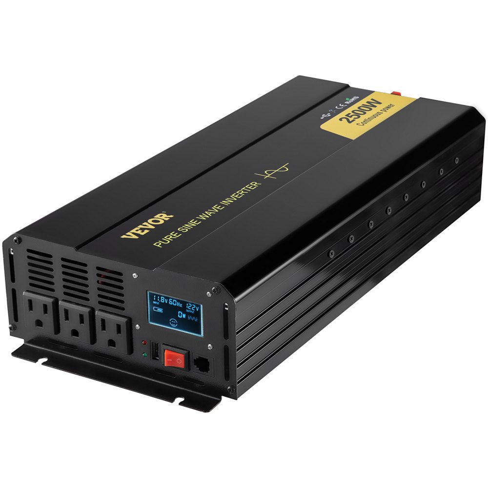 GYS-2500W - 2500W VEVOR Inverter with Remote & LCD, 12V to 120V