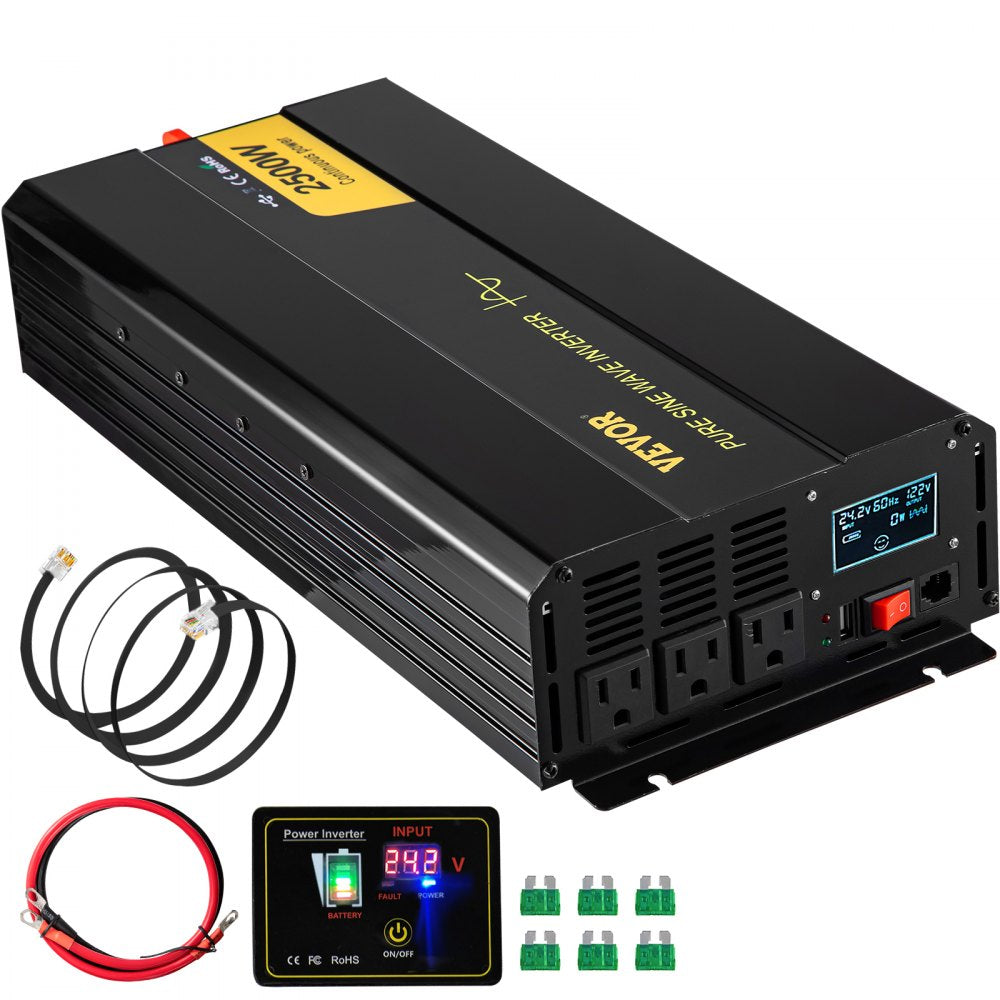GYS-2500W - 2500W Pure Sine Wave Inverter with LCD Display and Remote Control