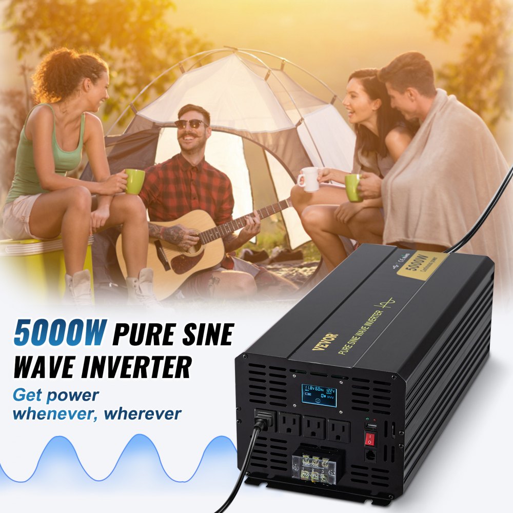 GYS-5000W - Efficient 5000W Pure Sine Wave Inverter with LCD Display