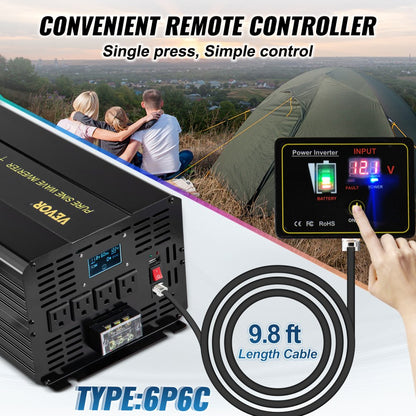GYS-5000W - Efficient 5000W Pure Sine Wave Inverter with LCD Display