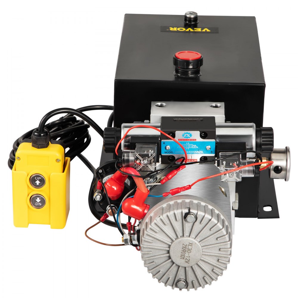 010436165359 - 12V Double-Acting Hydraulic Pump with 12-Quart Metal Reservoir