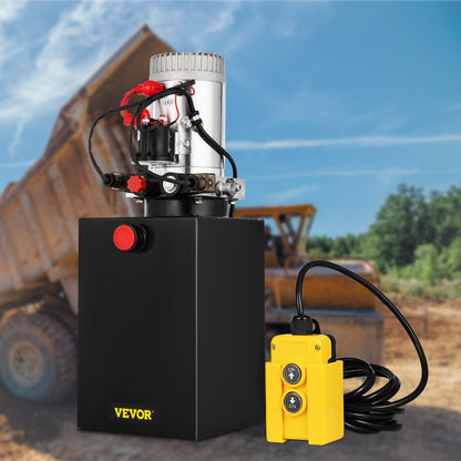 010568521069 - 12 Quart 12V Double Acting Hydraulic Pump for Dump Trailers