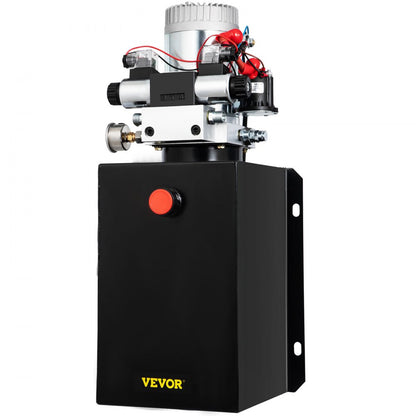 15QDAMHPWG - 15 Quart Hydraulic Pump with 12V Motor & Pressure Gauge