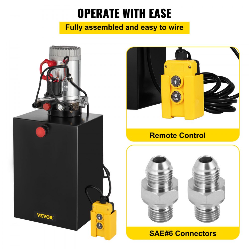 010650389011 - 20-Quart Hydraulic Power Unit, Double Acting 12V DC Motor