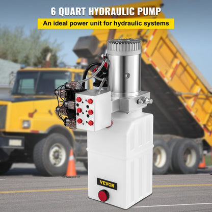 010760979809 - Heavy Duty 6-Way Hydraulic Pump for Dump Trailers