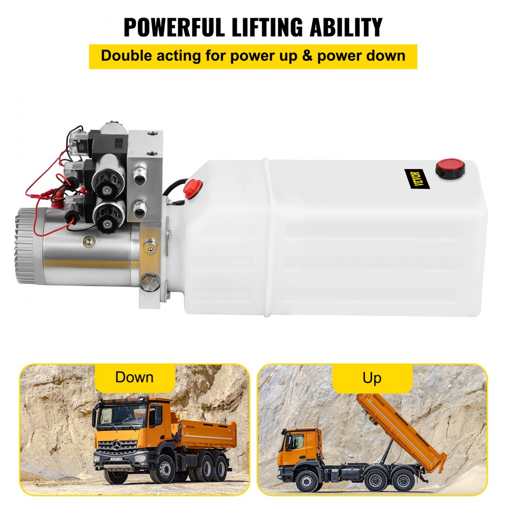 010437691562 - 8L 12V Hydraulic Power Pack for Dump Trailers & Lifting Platforms