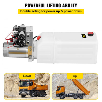 010437691562 - 8L 12V Hydraulic Power Pack for Dump Trailers & Lifting Platforms