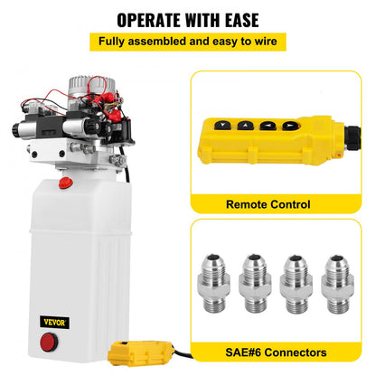 010437691562 - 8L 12V Hydraulic Power Pack for Dump Trailers & Lifting Platforms