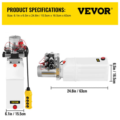 010437691562 - 8L 12V Hydraulic Power Pack for Dump Trailers & Lifting Platforms