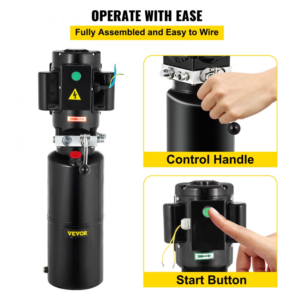 010633649034 - 110V Vehicle-Mounted Hydraulic Pump for Two & Four Post Lifts