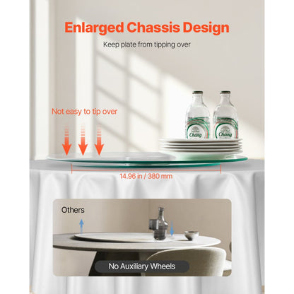 SKU002 - 20" Heat-Resistant Glass Lazy Susan Turntable for Dining