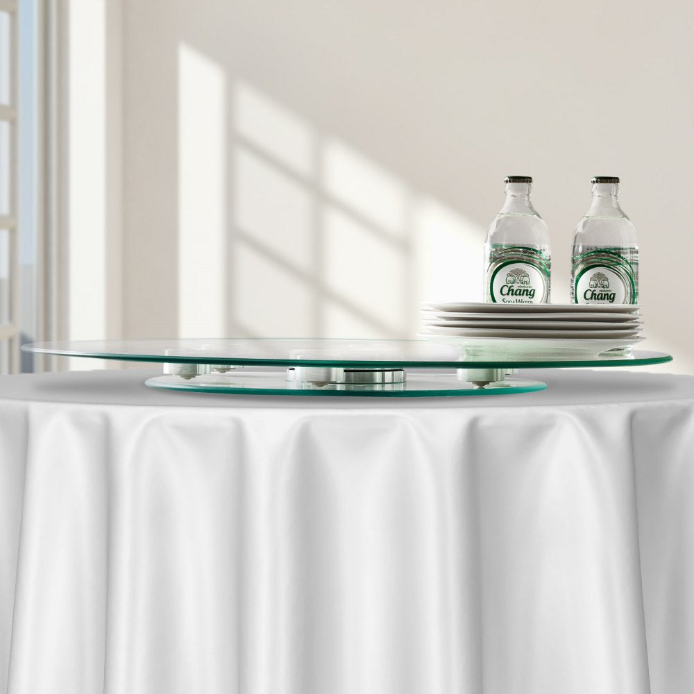 SKU002 - 20" Heat-Resistant Glass Lazy Susan Turntable for Dining