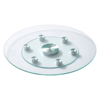 SKU003 - 24" Tempered Glass Turntable with 6 Wheels for Smooth Rotation