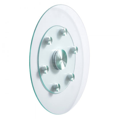 SKU003 - 24" Tempered Glass Turntable with 6 Wheels for Smooth Rotation