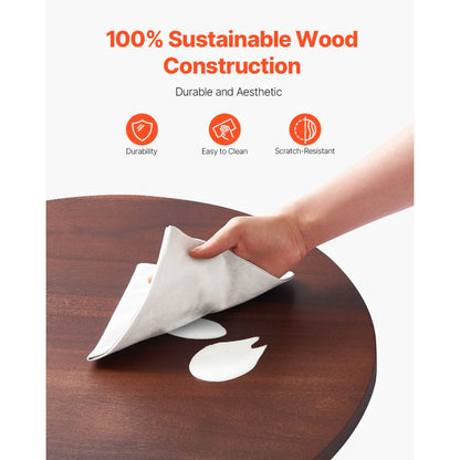 SKU001 - 24" Acacia Wood Lazy Susan Turntable for Dining Excellence