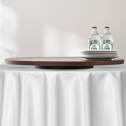 SKU001 - 24" Acacia Wood Lazy Susan Turntable for Dining Excellence
