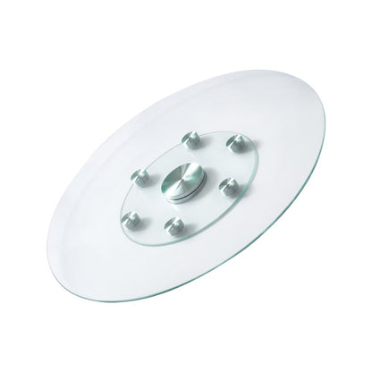 SKU004 - 360° Tempered Glass Lazy Susan Turntable with Aluminum Base