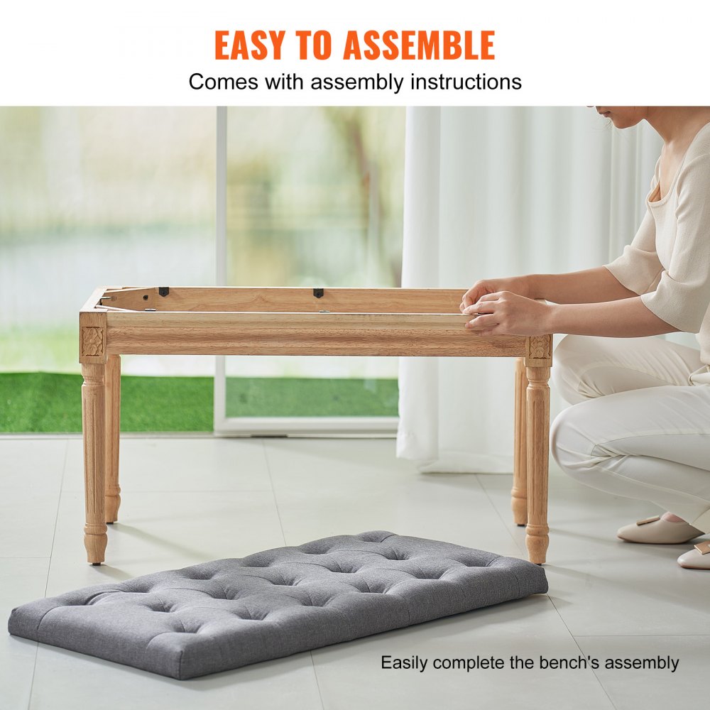 0329 - 32x16" Stylish Upholstered Bench for Compact Spaces