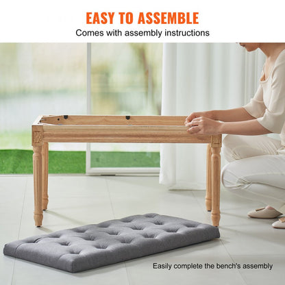 0329 - 32x16" Stylish Upholstered Bench for Compact Spaces