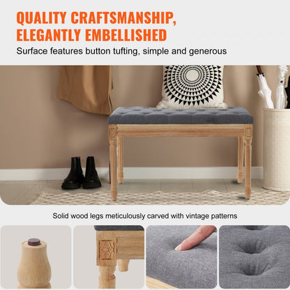 0329 - 32x16" Stylish Upholstered Bench for Compact Spaces