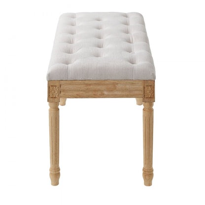 0330 - 32"x16" Beige Upholstered Bench for Multi-Room Use