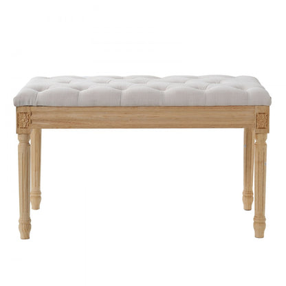 0330 - 32"x16" Beige Upholstered Bench for Multi-Room Use