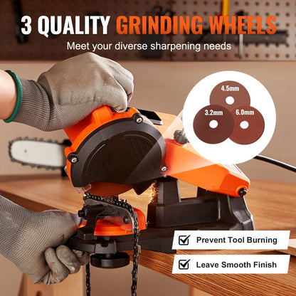 2002K1 - VEVOR 140W Chainsaw Sharpener with LED Light & Anti-Slip Handle