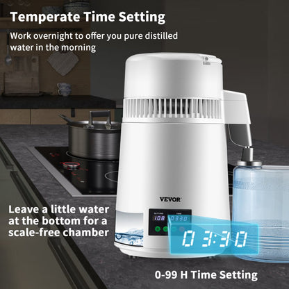 YMK40208 - Compact 0.3 Gal Water Distiller for Pure Drinking & More