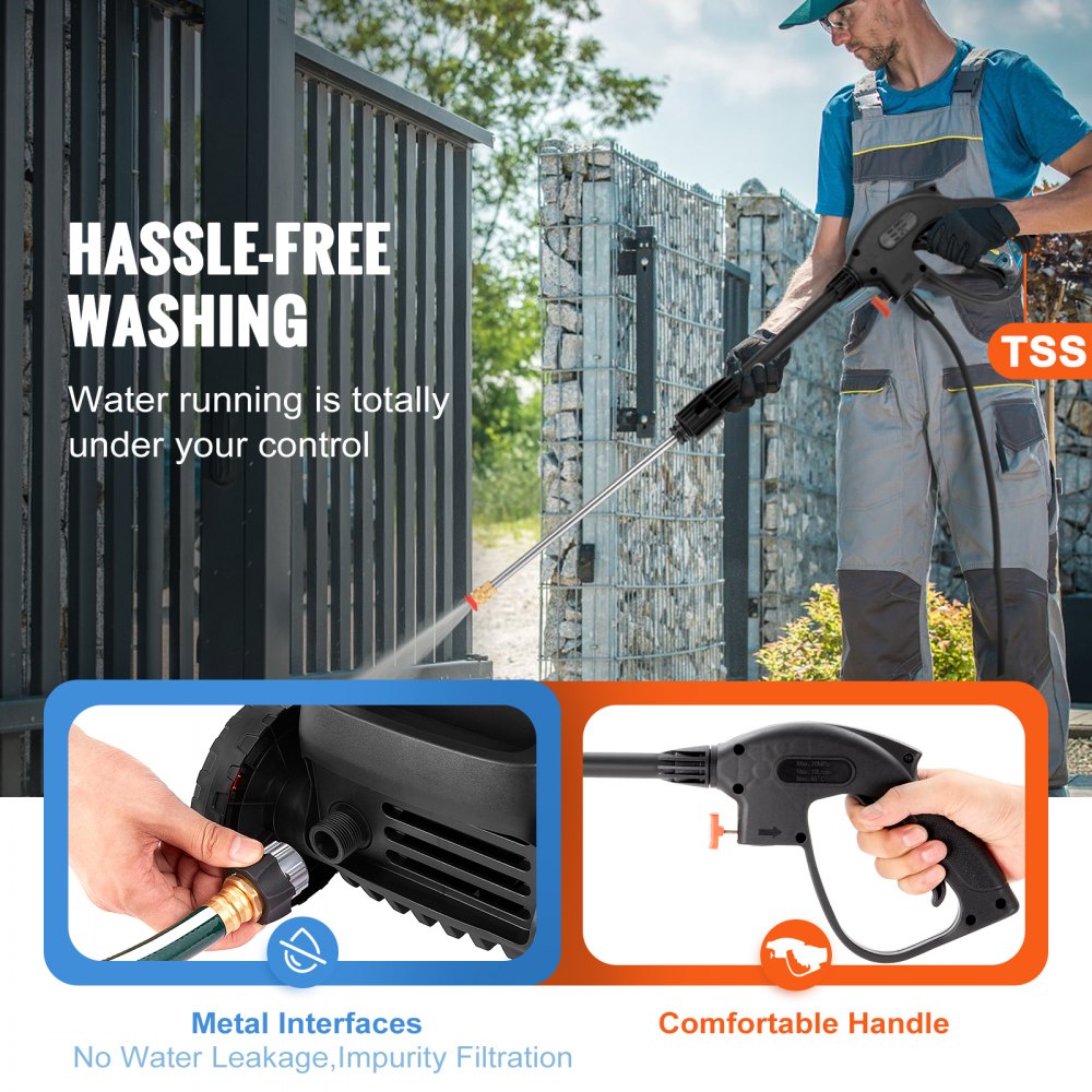 HRH13P - 2150 PSI VEVOR Electric Pressure Washer with 26ft Hose