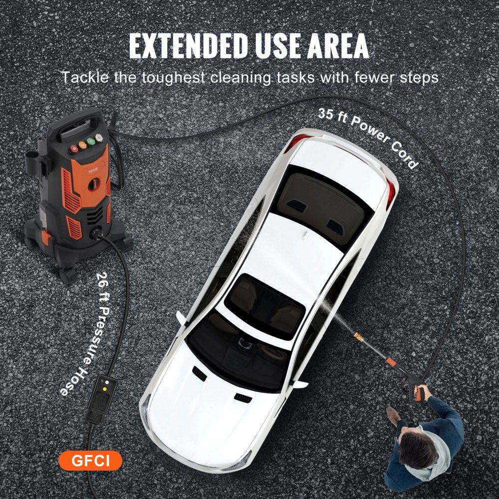 HWT23P - 2300 PSI Electric Pressure Washer for Home & Patio Cleaning