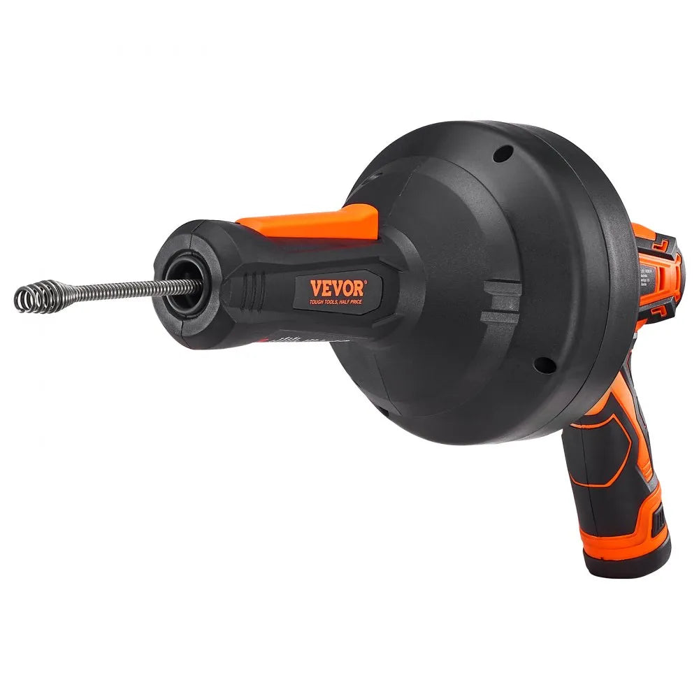 CDC504-12A - 12V Electric Drain Auger for Pipe Clearing, 25ft Length