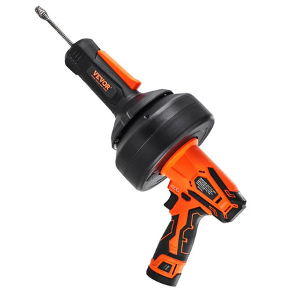 CDC504-12A - 12V Electric Drain Auger for Pipe Clearing, 25ft Length