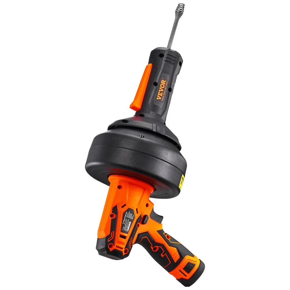 CDC504-12A - 12V Electric Drain Auger for Pipe Clearing, 25ft Length