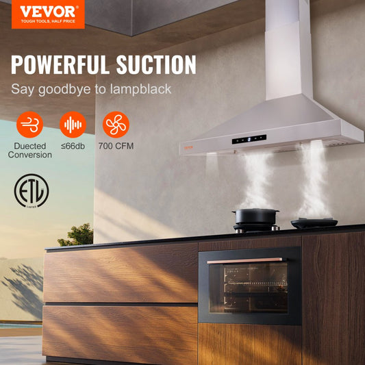 TD0975G-CC-I1 - Stainless Steel Wall Mount Range Hood with LED Lights