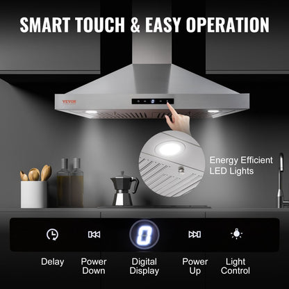 TD0975G-CC-I1 - Stainless Steel Wall Mount Range Hood with LED Lights