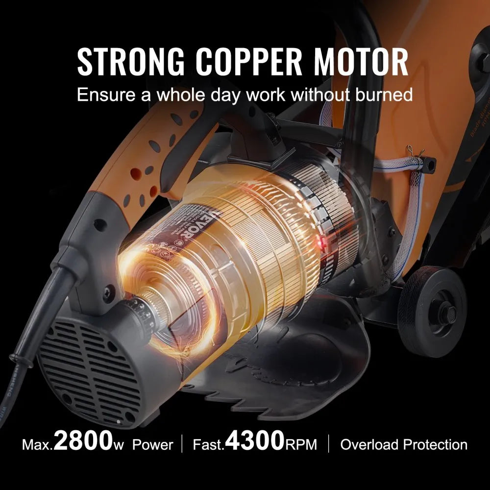 DC355 - 14" VEVOR Electric Concrete Saw with 5" Depth & 3200W Motor