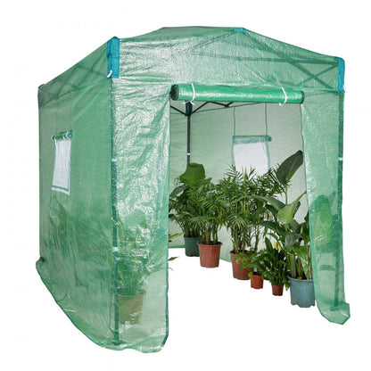 010423954141 - Portable 8'x6'x7.5' Greenhouse with Durable PE Cover
